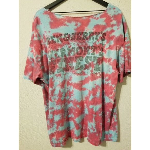 Vintage Cherry Garcia Tie Dye Distressed Shirt Grateful Dead Ben & Jerry - Picture 3 of 4